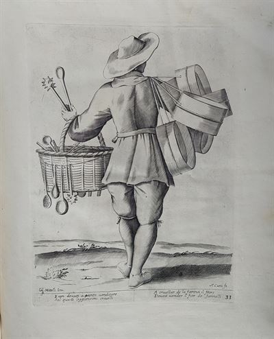 Mitelli Giuseppe Maria, Arti e Mestieri per la via, Venditore di utensili da cucina, 1660