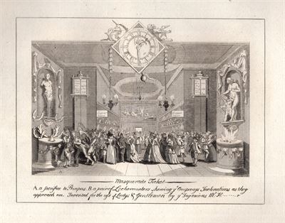 Hogarth William (1697-1764), Masquerade Ticket, 1813