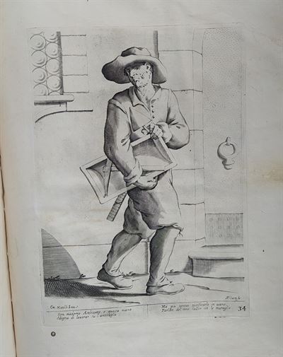 Mitelli Giuseppe Maria, Arti e Mestieri per la via, Muratore, 1660