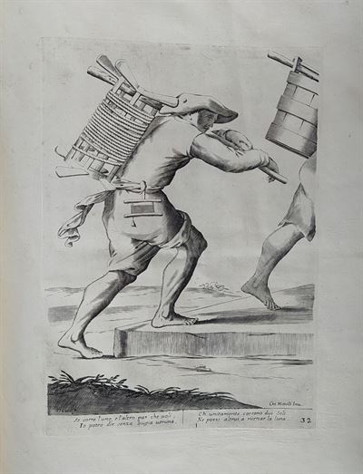 Mitelli Giuseppe Maria, Arti e Mestieri per la via, Pulitore di pozzi, 1660